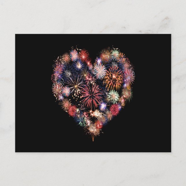 Carte Postale Funky Fireworks Love (Devant)