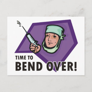 Carte Postale Funky injection docteur / infirmière - seringue à