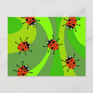 Carte Postale Funky Ladybugs