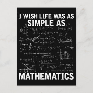 Carte Postale Funky Math Enseignant Mathématiques Nerd