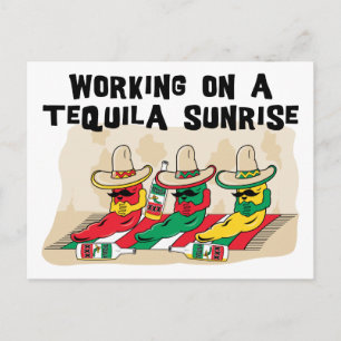 Carte Postale Funky Mexicaine Tequila Sunrise