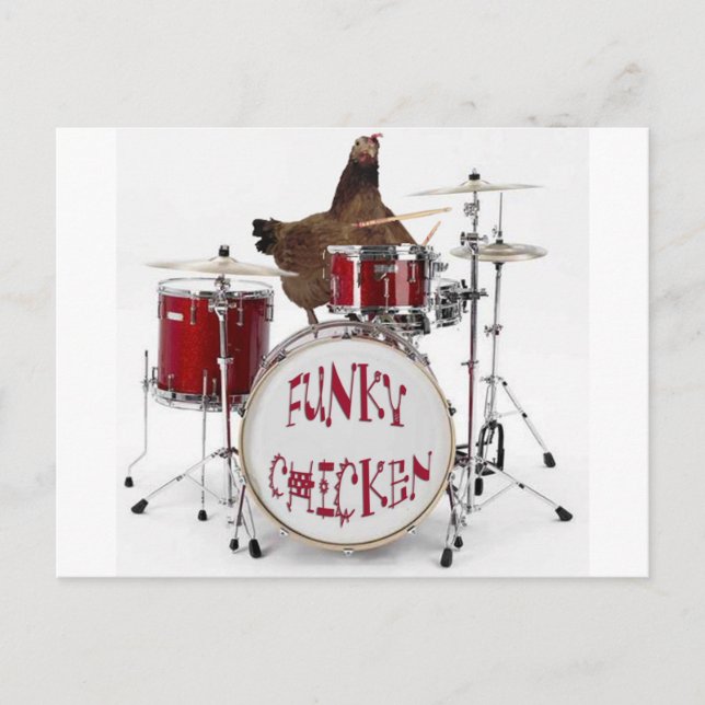 Carte Postale Funky poulet (Devant)