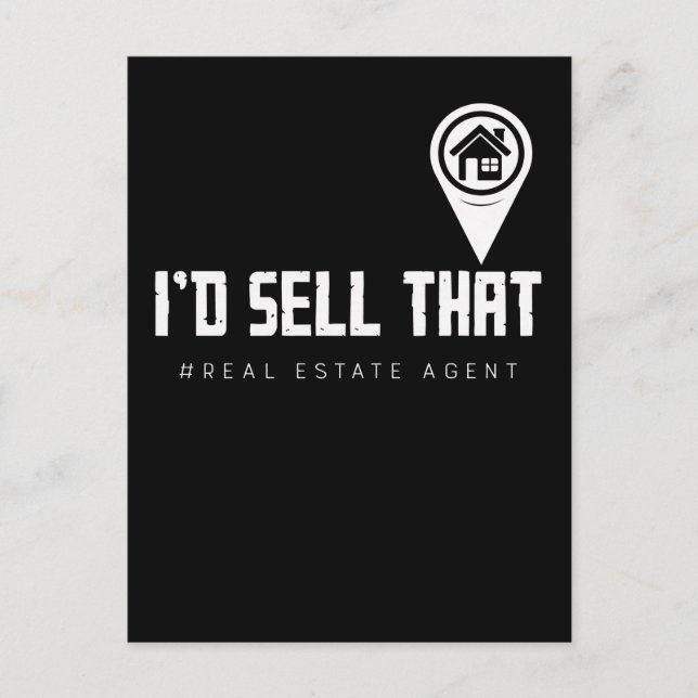 Carte Postale Funky Property Broker Fun Real Estate Agent (Devant)