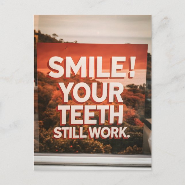 Carte Postale Funky Sarcasm Anniversaire Sourire Vieille Âge (Devant)