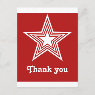 Carte Postale Funky Star Sweet 16 Flat Thank You Note Card, Roug