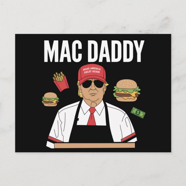 Carte Postale Funky Trump Fries Fries Fries Mac Daddy (Devant)