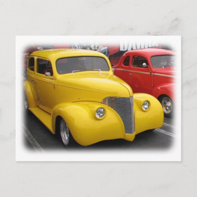 Carte Postale Funky Vintage Car ! (Devant)