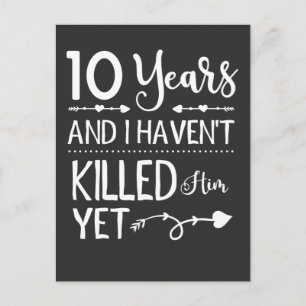 Carte Postale Funny 10e anniversaire de Mariage 10 ans de mariag