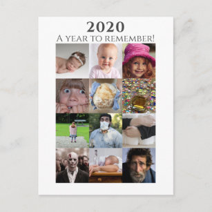 Carte Postale Funny 2020 A Year to Remember Photo Collage