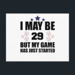 Carte Postale Funny 29th Birthday Baseball Fan 29 Year Old Birth<br><div class="desc">Funny 29th Birthday Baseball Fan 29 Year Old Birth</div>