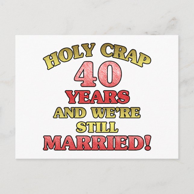 Carte Postale Funny 40e anniversaire (Devant)