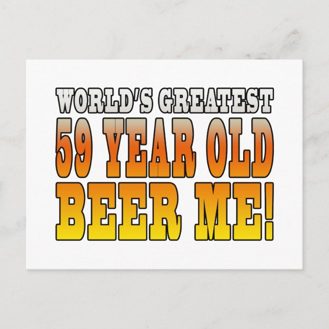 Carte Postale Funny 59th Birthdays : Worlds Greatest 59 Year old (Devant)