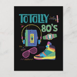 Carte Postale Funny 80s Musique Old School 1980s Party