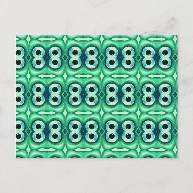 Carte Postale Funny Abstrait Poisson papier peint Motif (Devant)