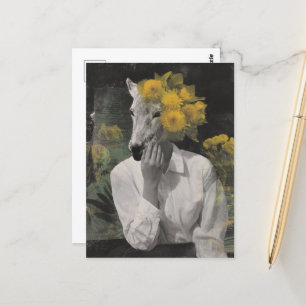 Carte Postale Funny Adorable Animal Femme Collage