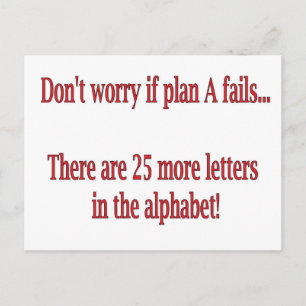 Carte Postale Funny Alphabet Quote
