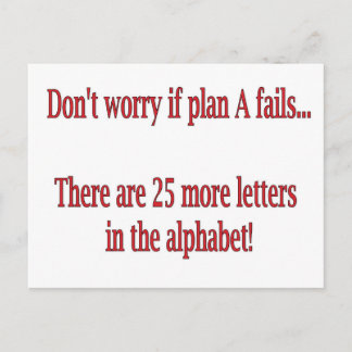 Carte Postale Funny Alphabet Quote