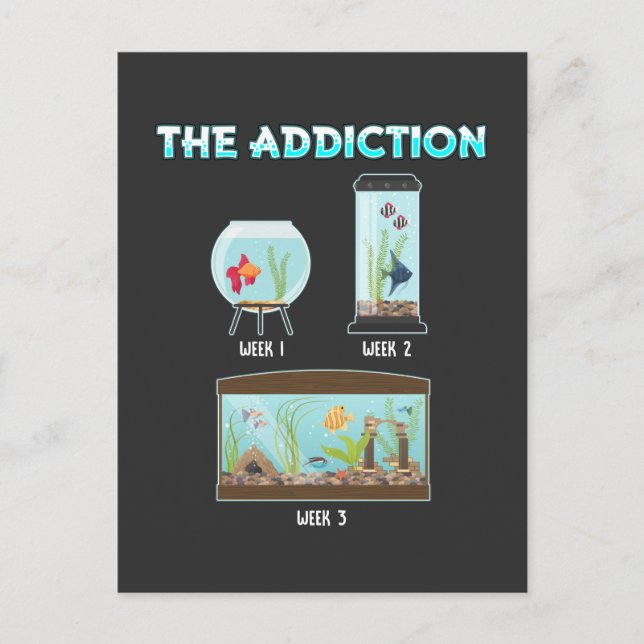 Carte Postale Funny Aquarium Geek Fish farming Humor (Devant)
