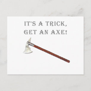 Carte Postale Funny Army of Darkness Trick Ax Humour de film