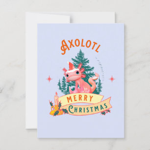 Carte Postale Funny Axolotl Joyeux Noël