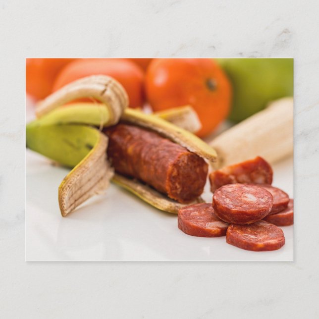 Carte Postale Funny Banana par un gardien (Devant)