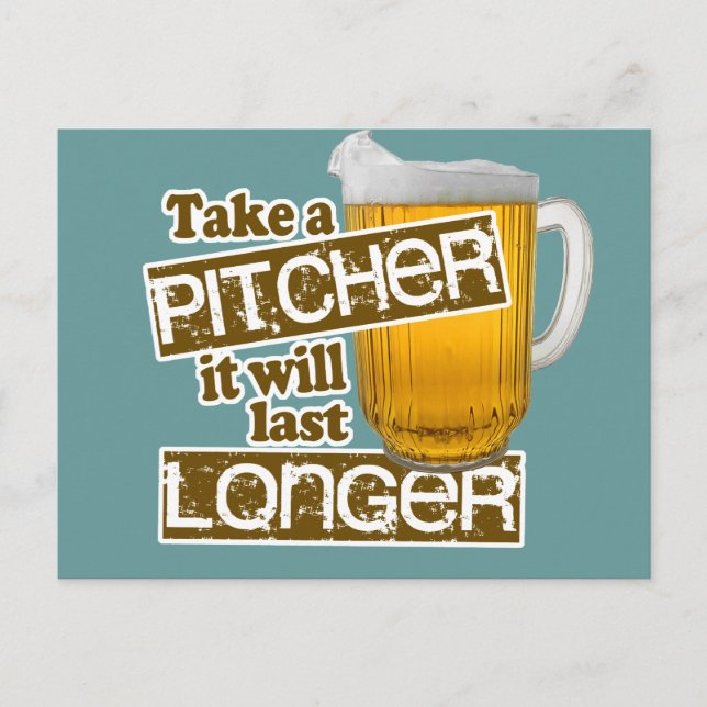 Carte Postale Funny Bière Boire Parodie (Devant)