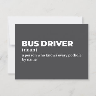 Carte Postale Funny Bus Operator Signifiant Cadeau