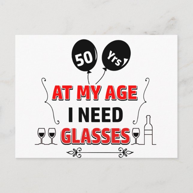 Carte Postale Funny cadeau d'anniversaire de 50e année (Devant)