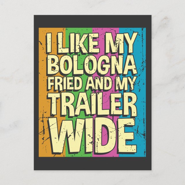Carte Postale Funny Camper Sarcastique - Camping Redneck (Devant)