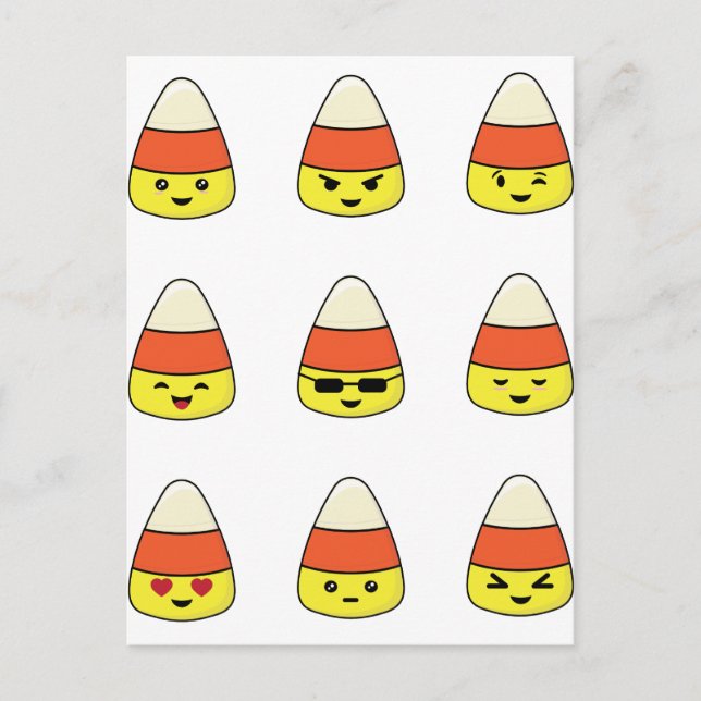 Carte Postale Funny Candy Corn Emoji (Devant)