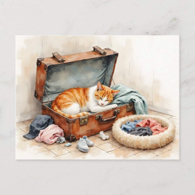 Carte Postale Funny Change of Address from Orange Cat (Devant)