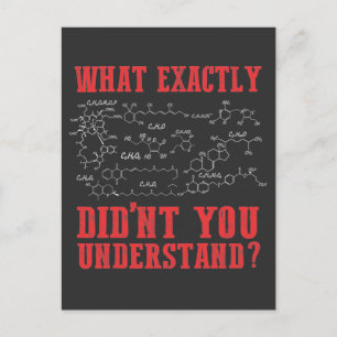 Carte Postale Funny Chimie Enseignant Chimiste Formule étudiante