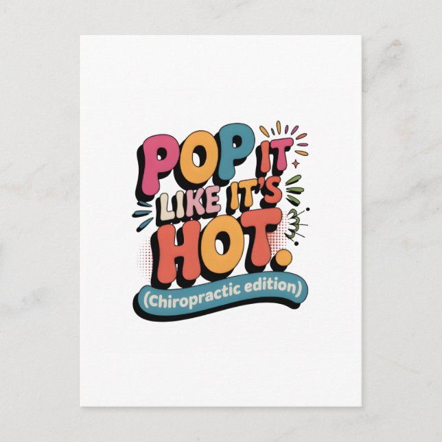 Carte Postale Funny Chiropractic Quote for Spine Health Lovers (Devant)