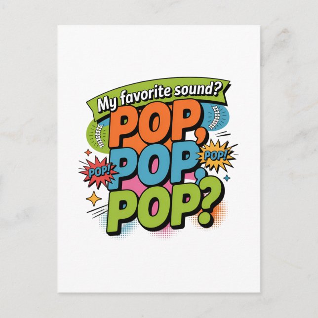 Carte Postale Funny Chiropractor Pop Sound Cadeau (Devant)