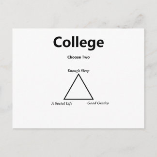 Carte Postale Funny College Choisissez deux