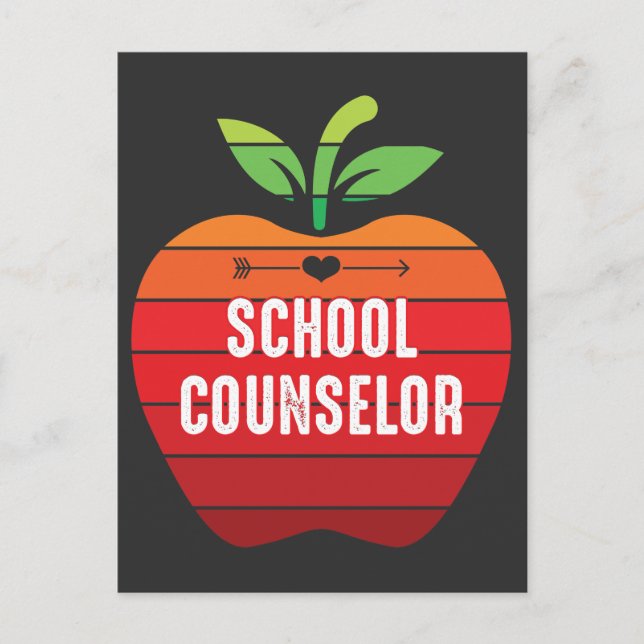 Carte Postale Funny Conseiller scolaire Retro Apple (Devant)