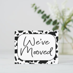 Carte Postale Funny Cow Nouvelle adresse de résidence Nous avons