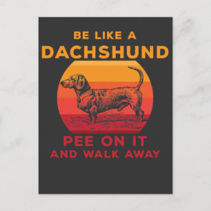 Carte Postale Funny Dachshund Amoureux des chiens sarcastique