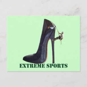 Carte Postale Funny Extreme Sports - Escalade de chaussures