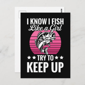 Carte Postale Funny Fishing Theme