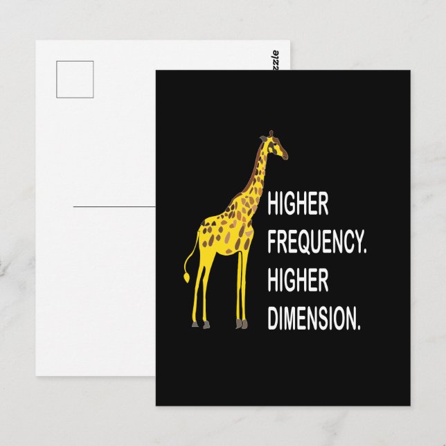 Carte Postale Funny Giraffe Pun (Devant / Derrière)