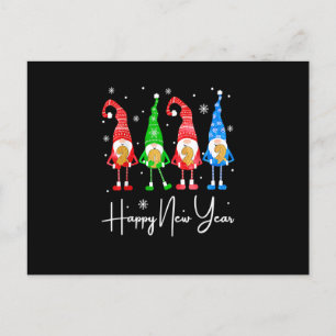 Carte Postale Funny Gnomies Christmas Happy New Year Holiday Bri