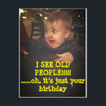 Carte Postale Funny Happy Birthday<br><div class="desc">Tell someone you love they are over the hill</div>