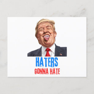 Carte Postale Funny Haters va détester les citations, drôle dire