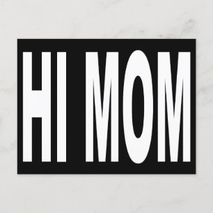 Carte Postale Funny Hi Maman en grandes lettres