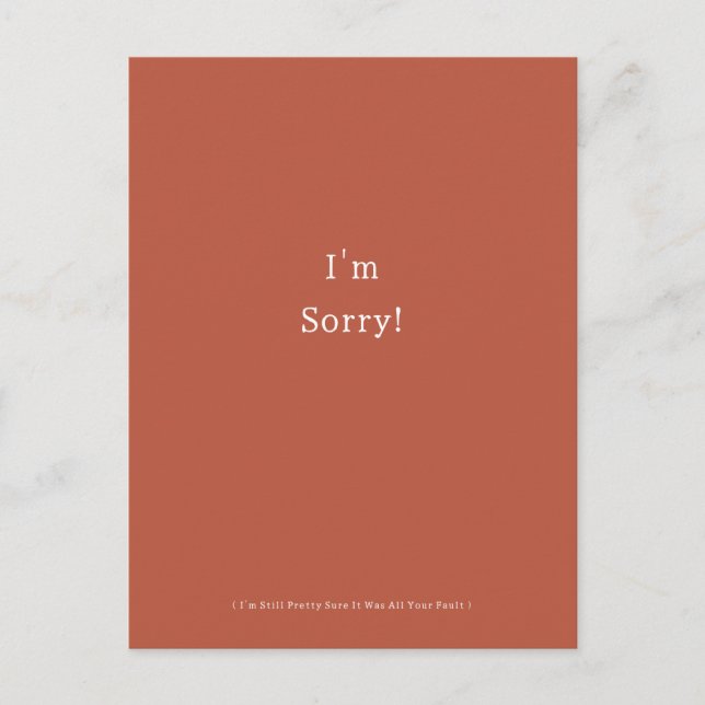 Carte Postale Funny I'm Pardon Apology Apologies Apologize (Devant)