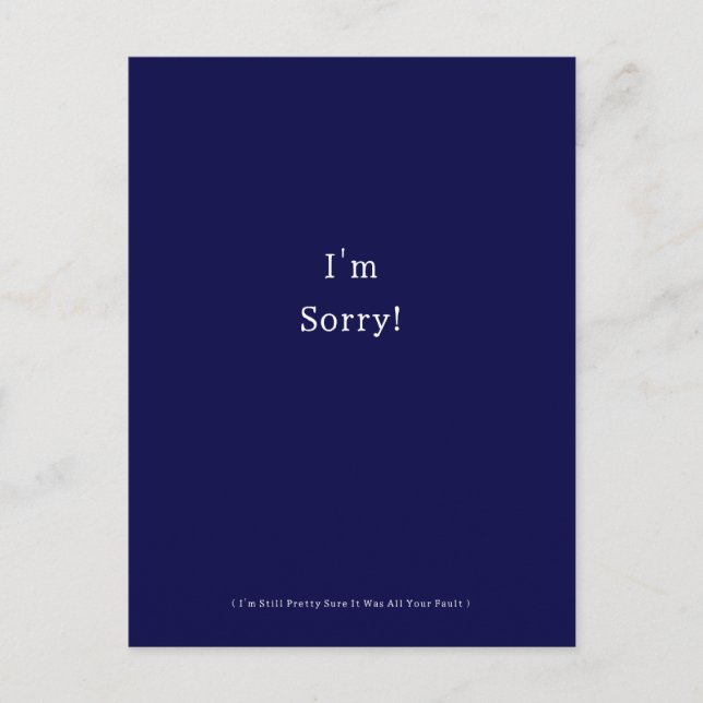Carte Postale Funny I'm Pardon Apology Apologies Apologize (Devant)