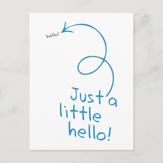 Carte Postale Funny Little Hello (Devant)