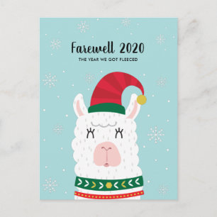 Carte Postale Funny Llama, Year We Got Fleeced Covid Christmas