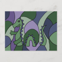 Funny Loch Ness Monster Art Abstrait